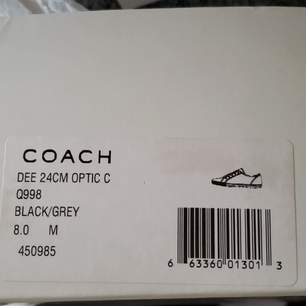Coach Dee 24CM Optic C Tennis Shoe size 8 - Picture 4 of 4
